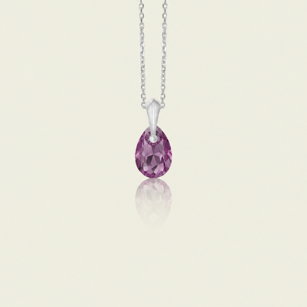February - Original Swarovski Birthstone & Chain