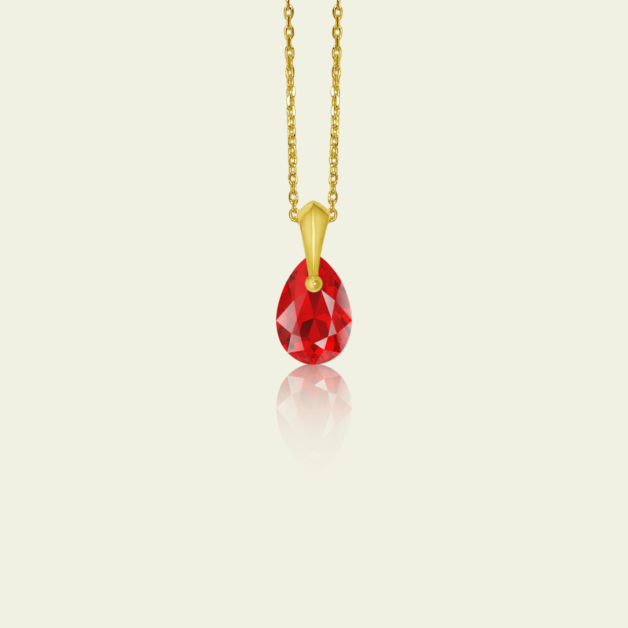 July - Original Swarovski Birthstone & Chain
