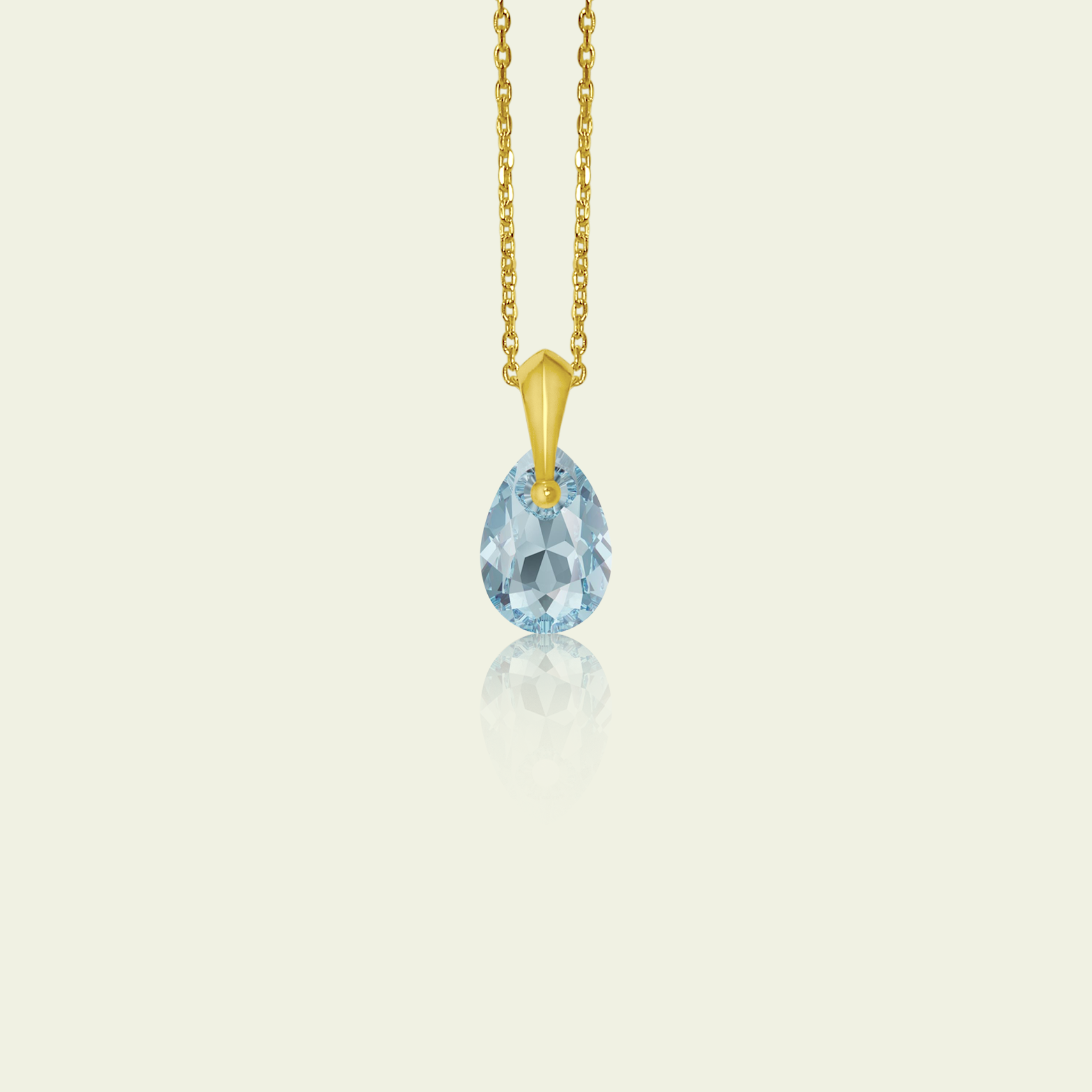 March - Original Swarovski Birthstone & Chain