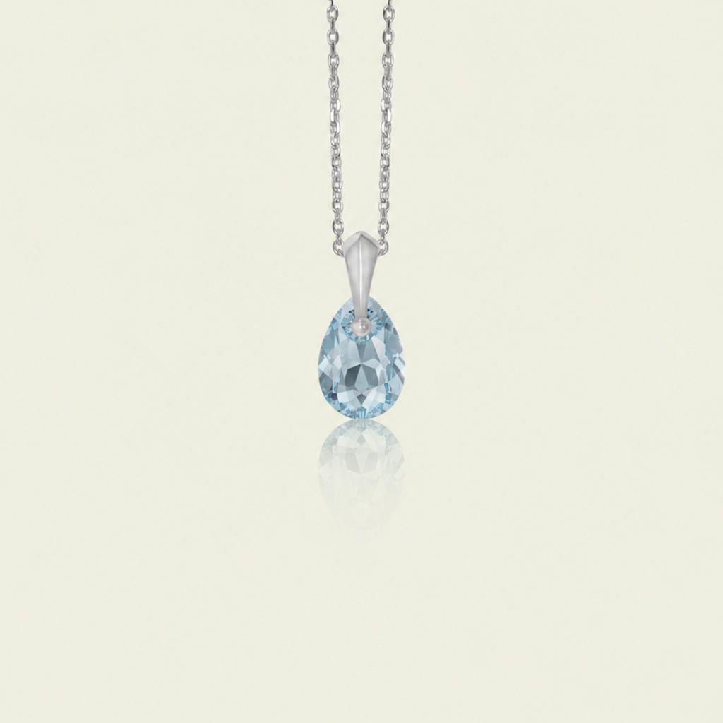 March - Original Swarovski Birthstone & Chain
