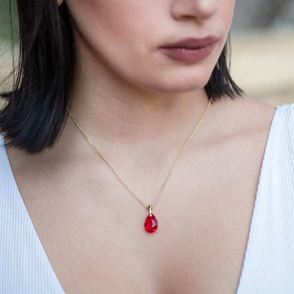 July - Original Swarovski Birthstone & Chain
