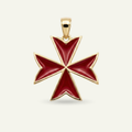 Silver 925 - Maltese Cross Pendant - Gold Plated