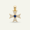 Silver 925 - Maltese Cross Pendant - Gold Plated