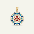 Silver 925 - Maltese Cross Pendant - Gold Plated