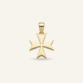 Silver 925 - Maltese Cross Pendant - Gold Plated