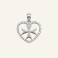 Silver 925 - Maltese Cross Pendant - Rhodium Plated