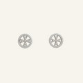 Silver 925 - Maltese Cross Earrings - Rhodium Plated