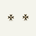 Silver 925 - Maltese Cross Earrings - Gold Plated