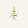 Silver 925 - Maltese Cross Pendant - Gold Plated