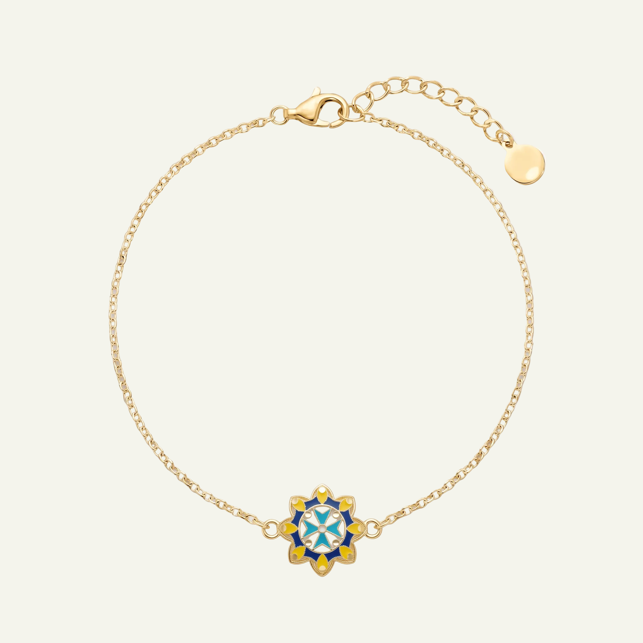 Silver 925 - Maltese Cross Bracelet - Gold Plated
