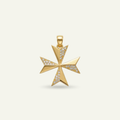 Silver 925 - Maltese Cross Pendant - Gold Plated