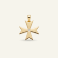 Silver 925 - Maltese Cross Pendant - Gold Plated
