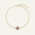 Silver 925 - Maltese Cross Bracelet - Rhodium Plated