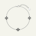 Silver 925 - Maltese Cross Bracelet - Rhodium Plated
