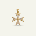Silver 925 - Maltese Cross Pendant - Gold Plated