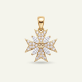 Silver 925 - Maltese Cross Pendant - Gold Plated