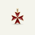 Silver 925 - Maltese Cross Pendant - Gold Plated
