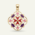 Silver 925 - Maltese Cross Pendant - Gold Plated