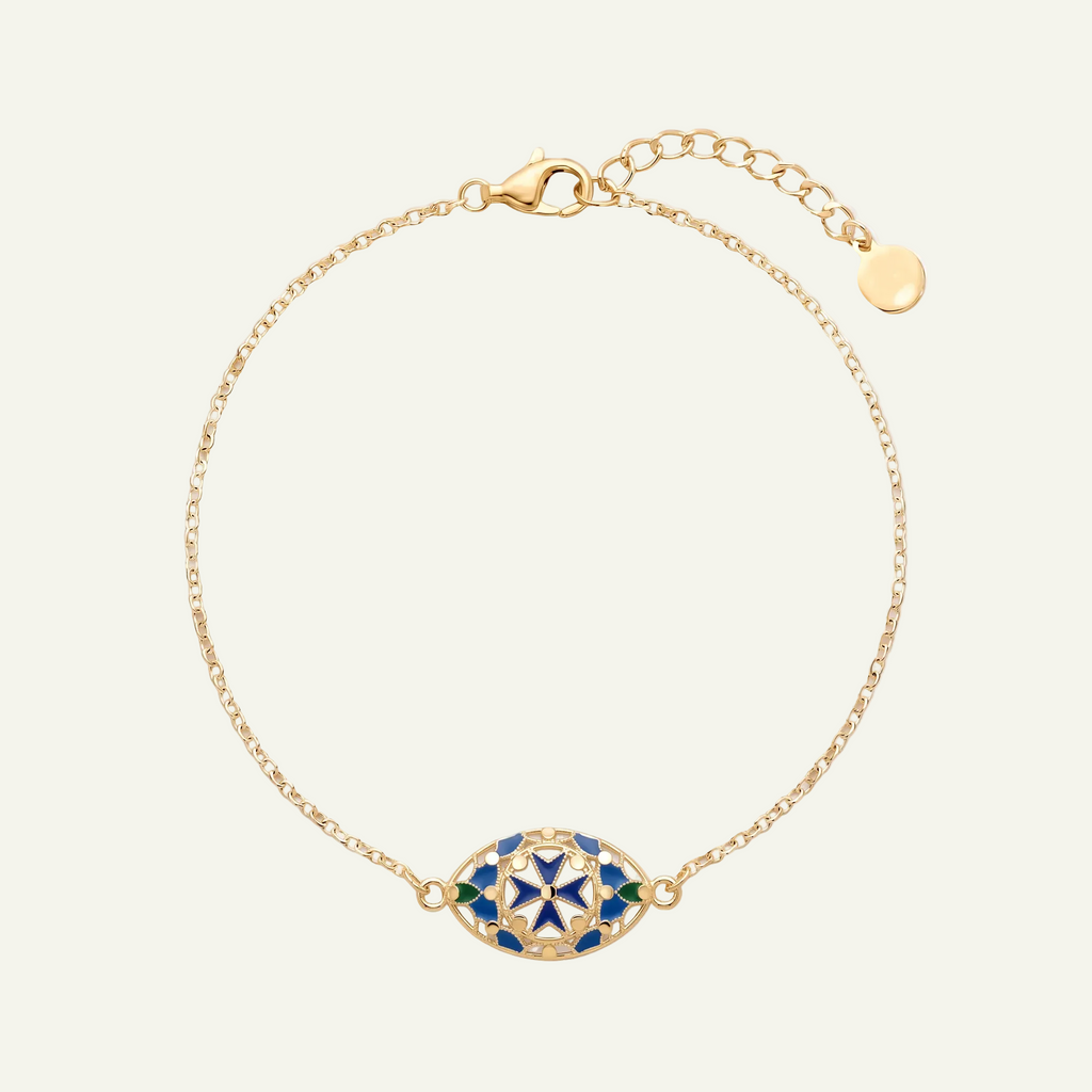 Silver 925 - Maltese Cross Bracelet - Gold Plated