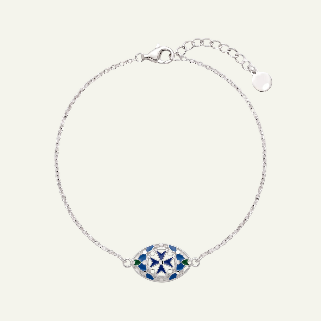 Silver 925 - Maltese Cross Bracelet - Rhodium Plated