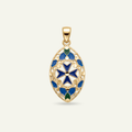 Silver 925 - Maltese Cross Pendant - Gold Plated