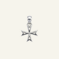 Silver 925 - Maltese Cross Pendant - Rhodium Plated
