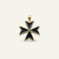 Silver 925 - Maltese Cross Pendant - Gold Plated