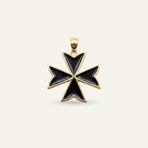 Silver 925 - Maltese Cross Pendant - Gold Plated