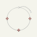 Silver 925 - Maltese Cross Bracelet - Rhodium Plated