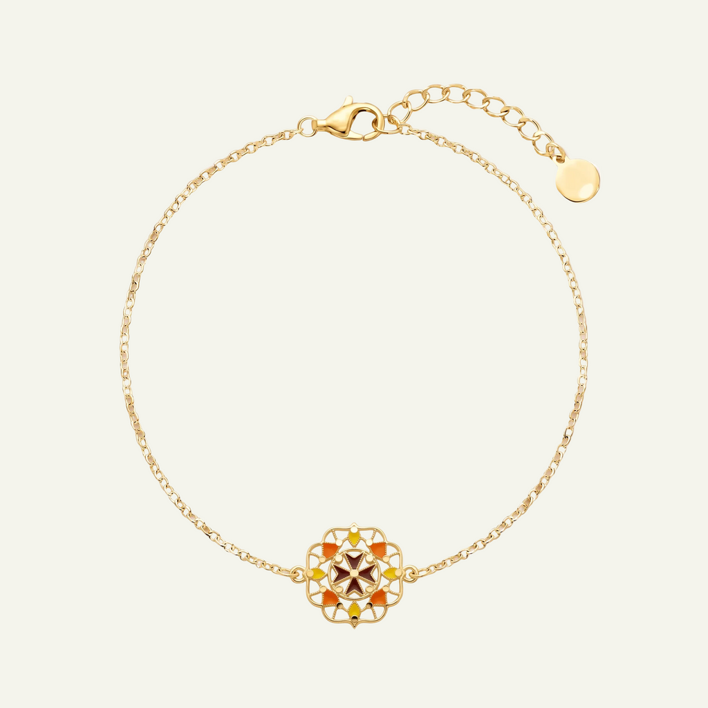 Silver 925 - Maltese Cross Bracelet - Gold Plated