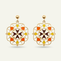 Silver 925 - Maltese Cross Earrings - Gold Plated