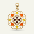 Silver 925 - Maltese Cross Pendant - Gold Plated