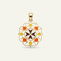 Silver 925 - Maltese Cross Pendant - Gold Plated