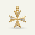 Silver 925 - Maltese Cross Pendant - Gold Plated