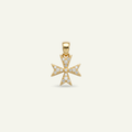 Silver 925 - Maltese Cross Pendant - Gold Plated