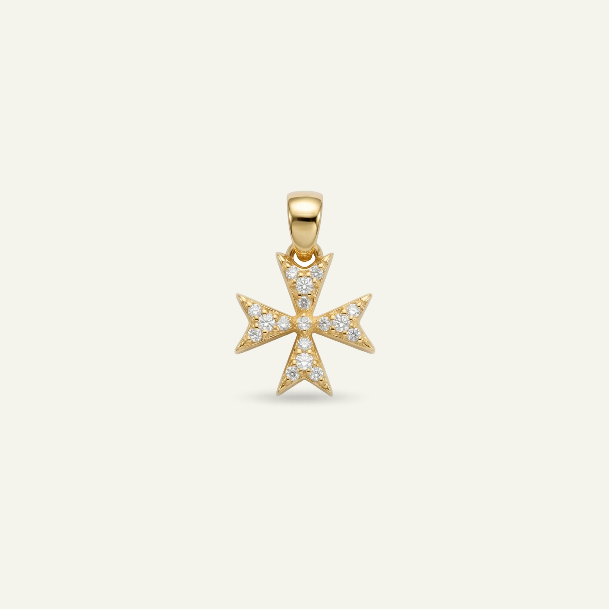 Silver 925 - Maltese Cross Pendant - Gold Plated