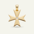Silver 925 - Maltese Cross Pendant - Gold Plated